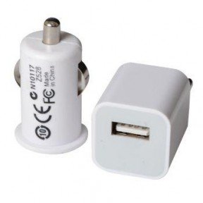 2 в 1 - Зарядний пристрій, перехідники Енергія ЕН-405 (мережа 220V/прикурювач 12V - USB)