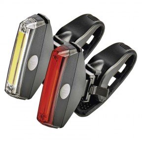 Велофара + задній ліхтар для велосипеда Emos (COB + RED LED, 22 люмени, 2 режими, 4xCR2032)