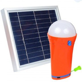 2 в 1 - Сонячна панель + Кемпінговий ліхтар (Solar - 3W, 1xLED - 3W, 4400mAh)