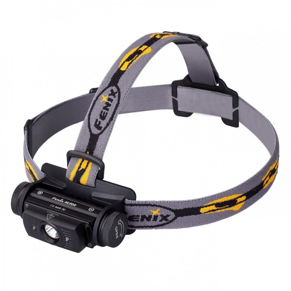 Ліхтар налобний Fenix HL60R (Cree XM-L2 U2, 950 люмен, 6 режимів, 1x18650, USB), чорний, комплект