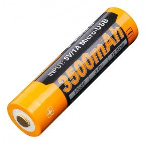 Акумулятор літієвий Li-Ion 18650 Fenix ARB-L18-3500U 3.6V (3500mAh, USB)