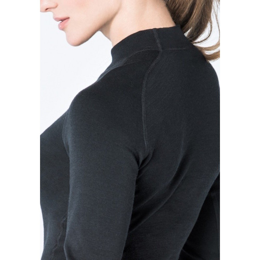Термокофта жіноча Aclima WarmWool 200 Crew Neck Women Jet Black