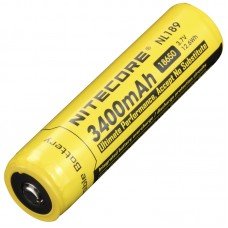 Акумулятор літієвий Li-Ion 18650 Nitecore NL189 3.7V (3400mAh), захищений