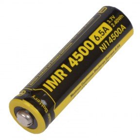 Акумулятор літієвий Li-Ion IMR 14500 Nitecore 3.7V (650mAh)
