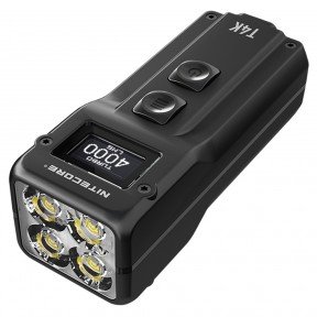 Ліхтар наключний Nitecore T4K з OLED дисплеєм (4xCree XP-L2, 4000 люмен, 5 режимів, USB Type-C)