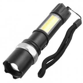 Ліхтар фокусований Bailong 8626C (XPE+COB, 4 режими, 1х18650, USB)