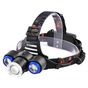 Ліхтар налобний фокусований Bailong XQ-117 (T6+2xXPE, 4 режими, 2х18650), комплект