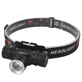 Ліхтар налобний фокусований Bailong 5808 (T6, 3 режими, 1x18650, USB), комплект