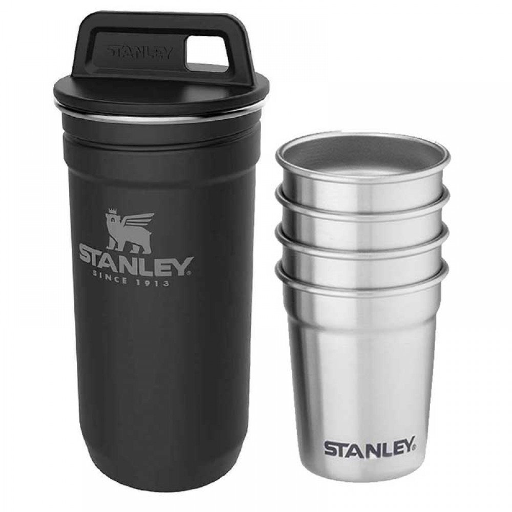 Набір Stanley Adventure Combo футляр-фляга 0,59 л 4 чарки чорний