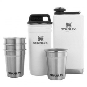 Набір Stanley Adventure (4 чарки х 0,059л + футляр-фляга 0,57л + фляга 0,236л), білий