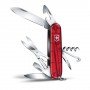 Ніж складаний Victorinox Climber 1.3703.Т червоний прозорий