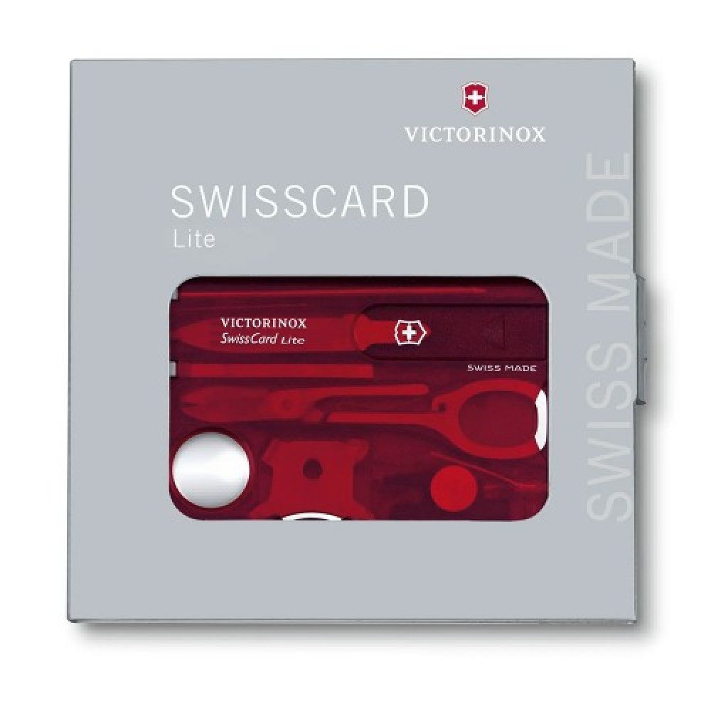 Набір Victorinox Swisscard Lite червоне прозоре 0.7300.Т