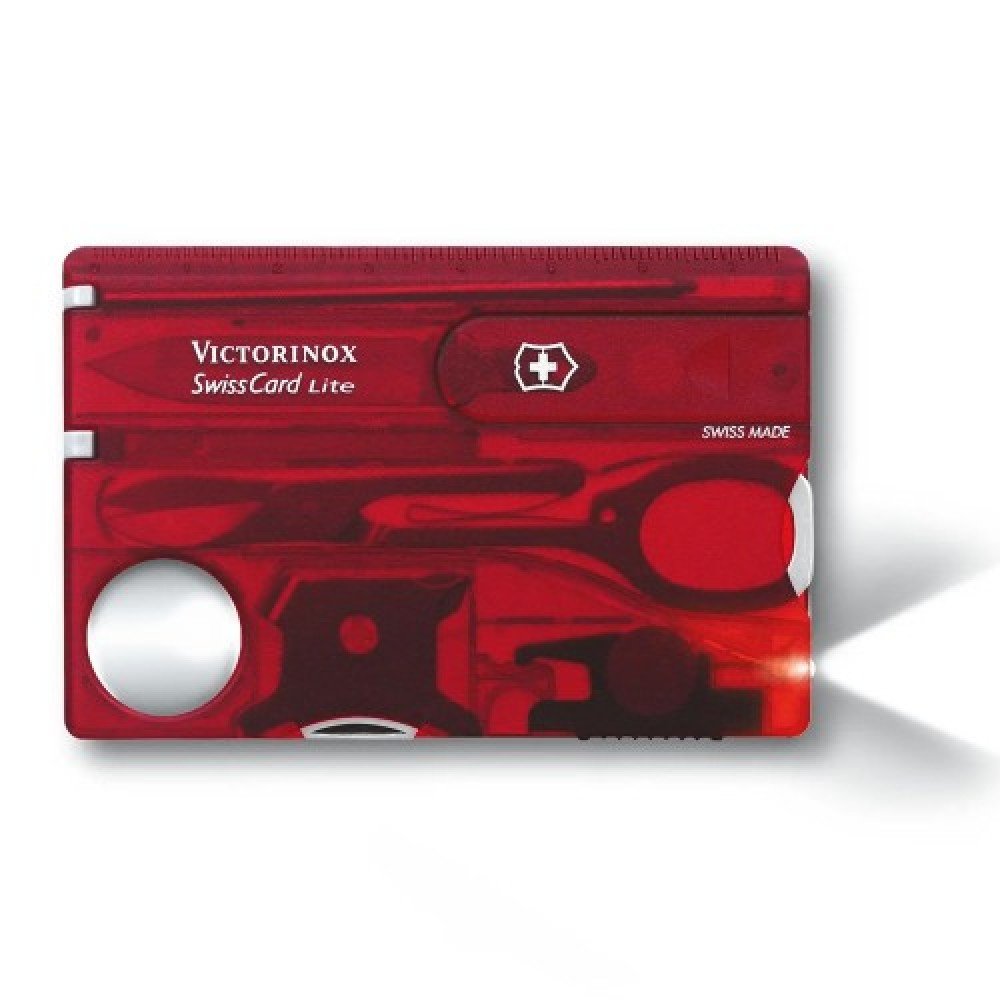 Набір Victorinox Swisscard Lite червоне прозоре 0.7300.Т