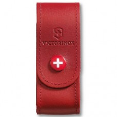 Чохол для ножів Victorinox 84-91 мм 2-4 шари на кнопці шкіряний червоний 4.0520.1
