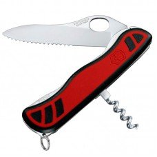 Ніж складаний, мультитул Victorinox Sentinel One Hand (111мм, 3 функції), червоно-чорний 0.8321.MWC