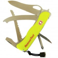 Ніж складаний, мультитул Victorinox Rescuetool One Hand (111мм, 16 функцій), жовтий 0.8623.MWN