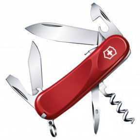 Ніж складаний, мультитул Victorinox Evolution S101 (85мм, 12 функцій), червоний 2.3603.SE