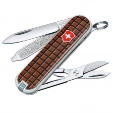 Ніж складаний, мультитул Victorinox Classic Chocolate (58мм, 7 функцій), з чохлом, коричневий 0.6223.842
