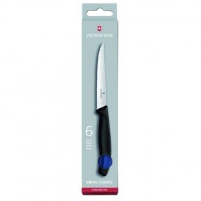 Набір кухонних ножів Victorinox Swiss Classic Steak Gift Set (лезо:110мм, 6шт.), синій 6.7232.6