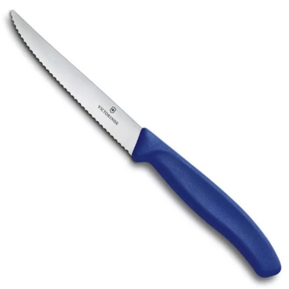 Набір кухонних ножів Victorinox Swiss Classic Steak Gift Set лезо 11 см 6 шт 6.7232.6 синій