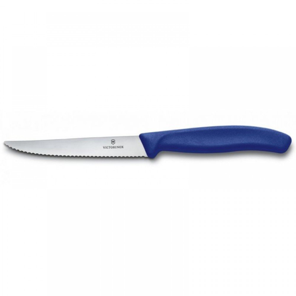 Набір кухонних ножів Victorinox Swiss Classic Steak Gift Set лезо 11 см 6 шт 6.7232.6 синій