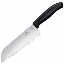 Ніж кухонний, побутовий Victorinox Swissclassic Santoku (лезо: 170мм), чорний, блістер 6.8503.17B