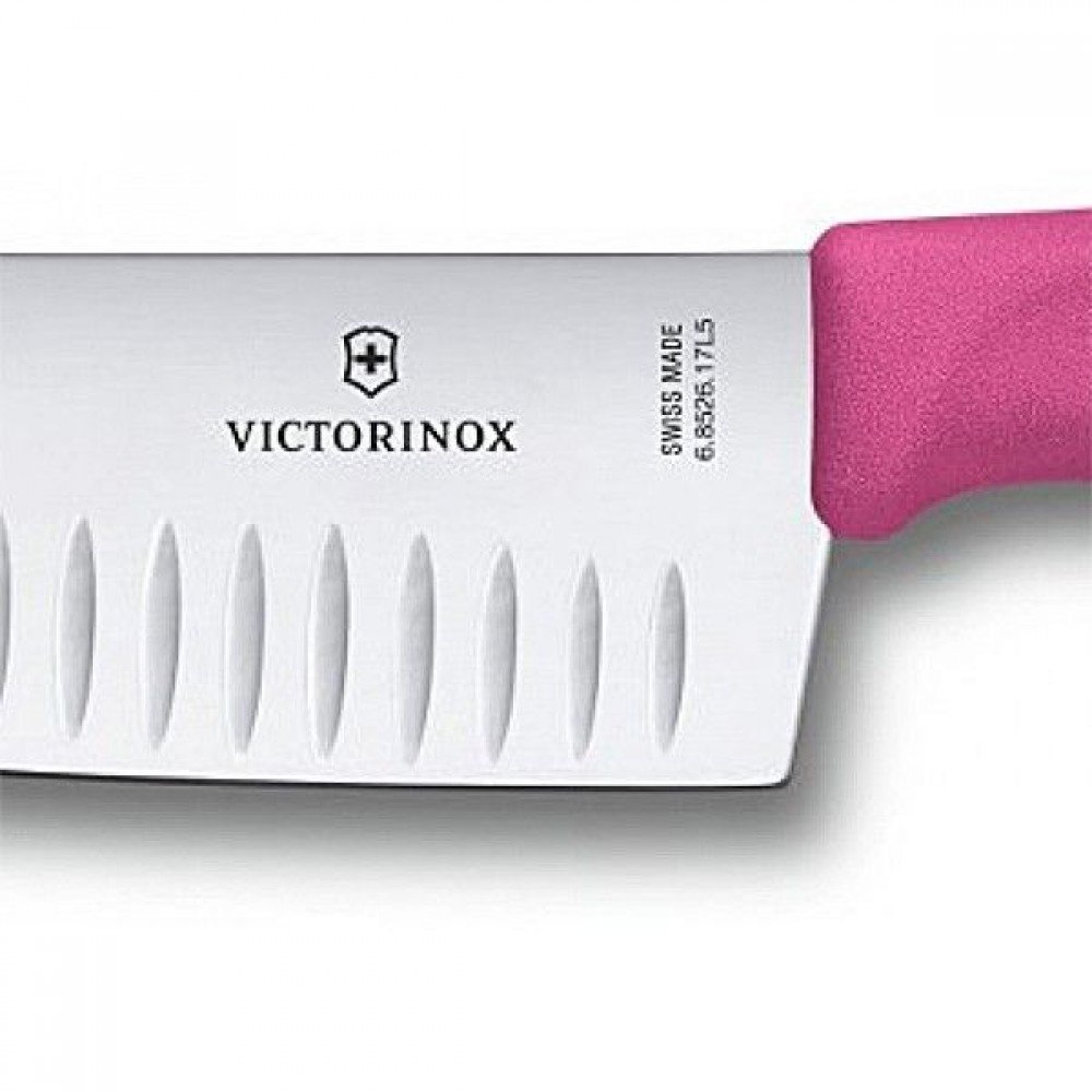 Ніж кухонний Victorinox Swissclassic Santoku лезо 17 см 6.8526.17L5B рожевий