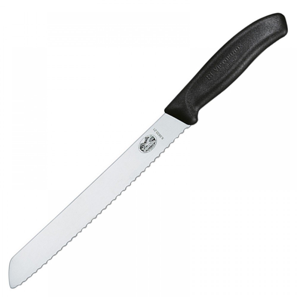 Ніж кухонний, побутовий Victorinox Swiss Classic Bread (лезо: 210мм), чорний 6.8633.21