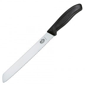 Ніж кухонний, побутовий Victorinox Swiss Classic Bread (лезо: 210мм), чорний 6.8633.21