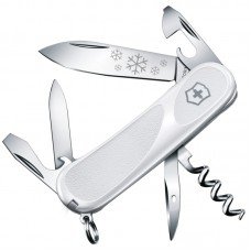 Ніж складаний, мультитул Victorinox Evogrip 10 White Christmas (85мм, 13 функцій), білий 2.3803.C77