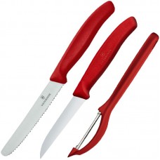 Набір кухонних ножів Victorinox Swiss Classic Paring Set (3 предмети), червоний 6.7111.31