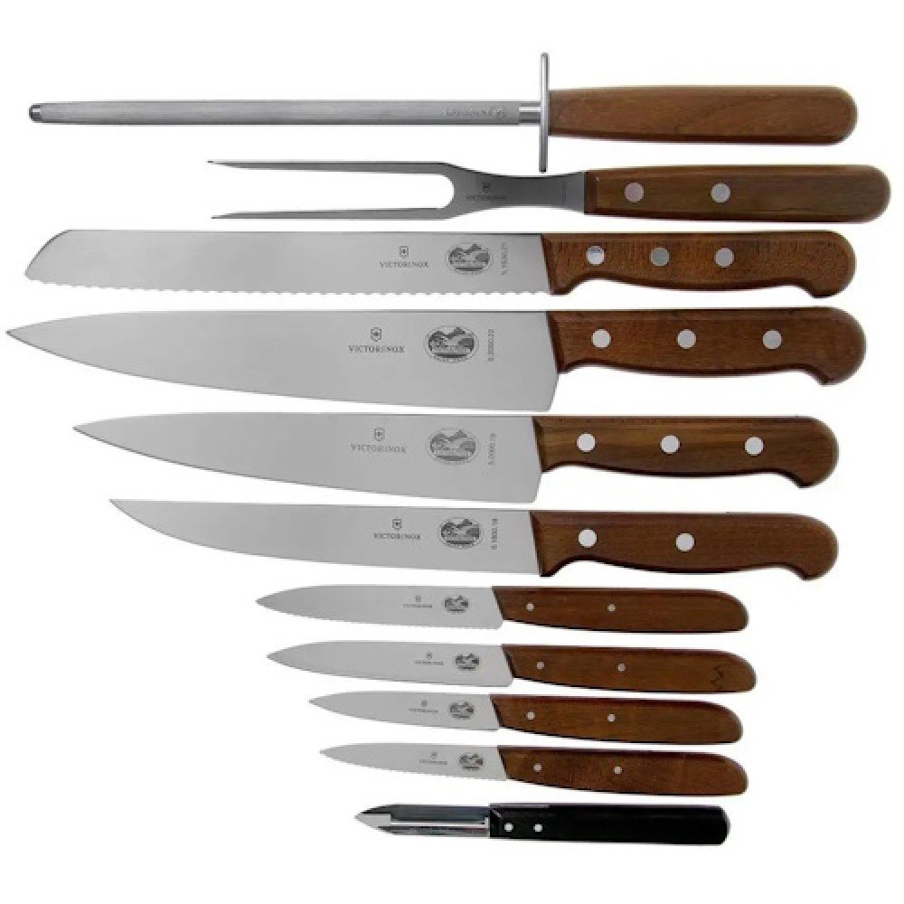 Набір кухонних ножів Victorinox з підставкою дерево 51150.11