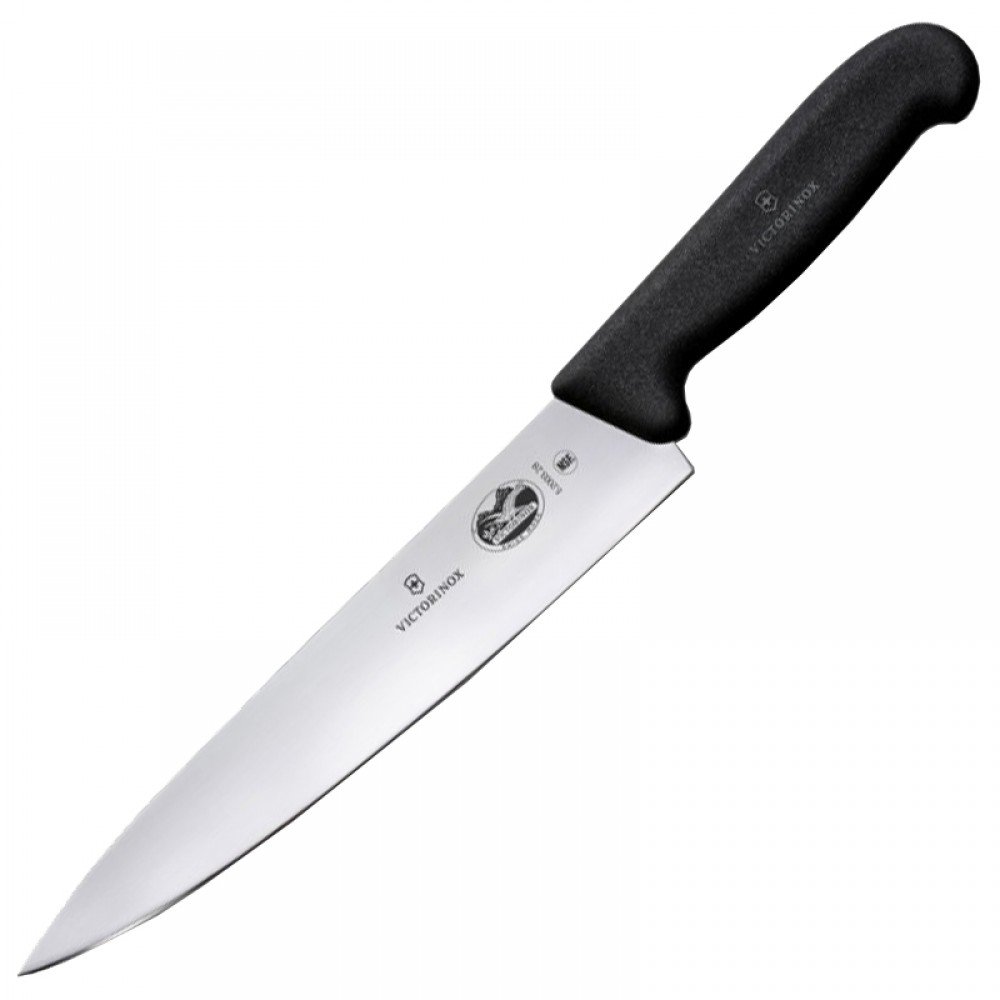 Ніж кухонний, побутовий Victorinox Fibrox Carving (лезо: 250мм), чорний 5.2003.28