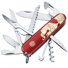 Ніж складаний, мультитул Victorinox Huntsman Year Of The Rooster (91мм, 15 функцій), червоний 1.3714.E