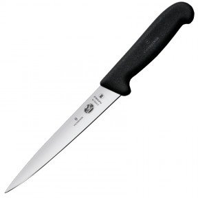 Ніж кухонний, побутовий Victorinox Fibrox Filleting Flex (лезо: 180мм), чорний 5.3703.18