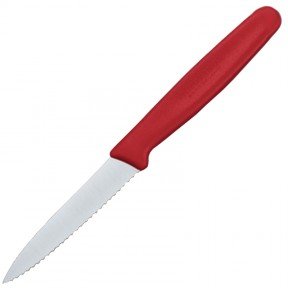 Ніж кухонний, побутовий Victorinox Paring із серрейт. лезом (лезо: 80мм), червоний 5.0631