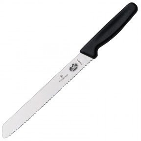 Кухонний ніж, побутовий для хліба Victorinox з серрейт. лезом (лезо: 210мм), чорний 5.1633.21