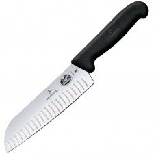 Ніж кухонний, побутовий Victorinox Fibrox Santoku (лезо: 170мм), чорний 5.2523.17