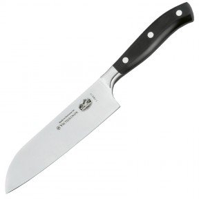 Ніж кухонний, побутовий Victorinox Forged Santoku Grand Maitre (GB) (лезо: 170мм), чорний 7.7303.17G