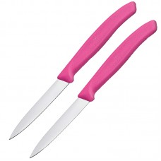 Набір кухонних ножів Victorinox SwissClassic Paring (2x80мм), рожевий 6.7606.L115B