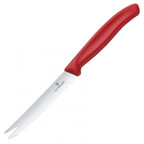 Ніж кухонний Victorinox SwissClassic Cheese&Sausage (лезо: 110мм), червоний 6.7861