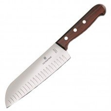 Ніж кухонний, побутовий Victorinox Wood Santoku (лезо: 170мм), дерево у подарунок. коробці 6.8520.17G