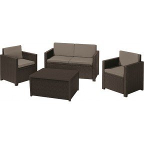 Комплект садових меблів Monaco set, коричневий