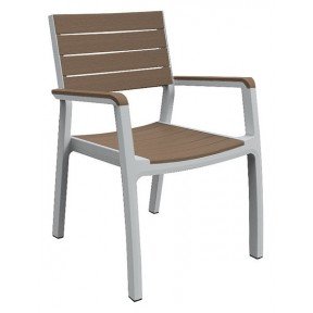 Стілець пластиковий Harmony armchair, біло-бежевий