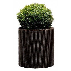 Горщик для квітів 39 л. Cylinder Planter Large, коричневий