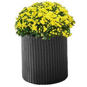 Горщик для квітів 18 л. Cylinder Planter Medium, сірий
