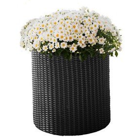 Горщик для квітів 7 л. Cylinder Planter Small, сірий