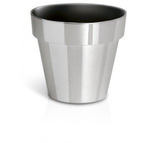 Горщик для рослин Cube сріблясто-хромований, 1,2 л