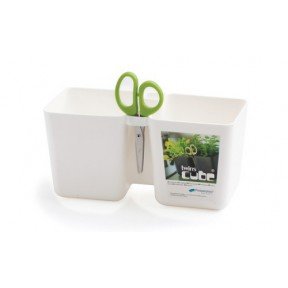 Горщик для рослин TWINCE CUBE - білий, 2,5 л