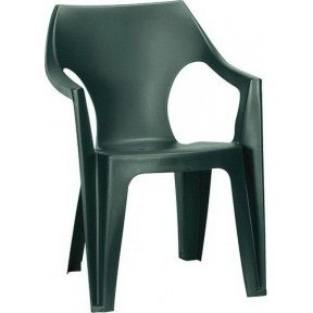Стілець пластиковий Dante low back, темно-зелений